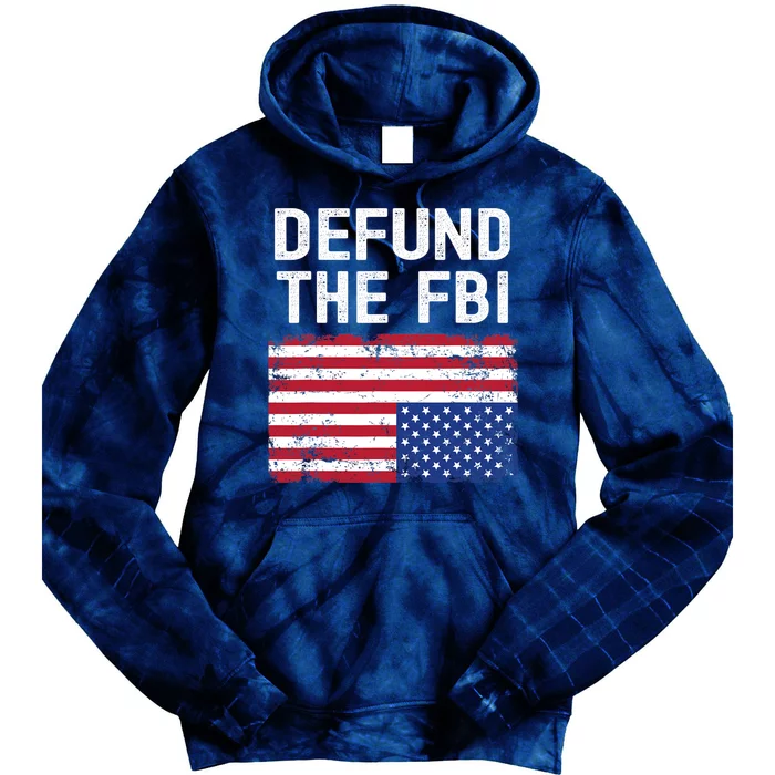 Defund The FBI American Flag Tie Dye Hoodie