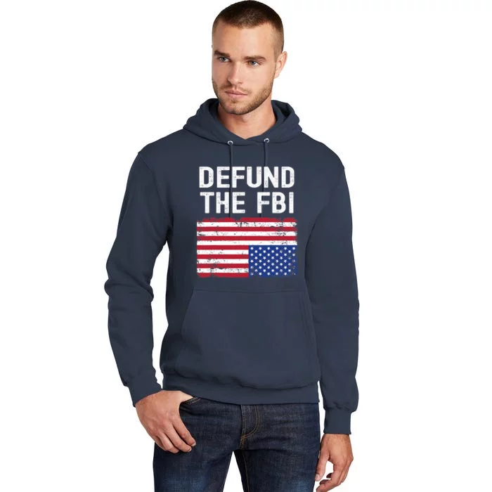 Defund The FBI American Flag Tall Hoodie