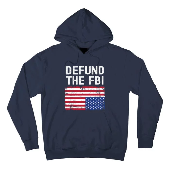 Defund The FBI American Flag Tall Hoodie