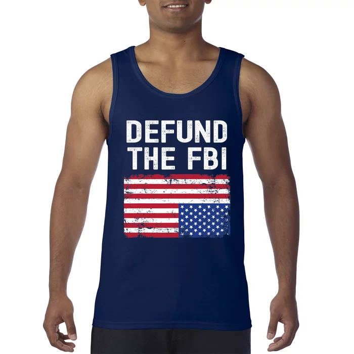 Defund The FBI American Flag Tank Top