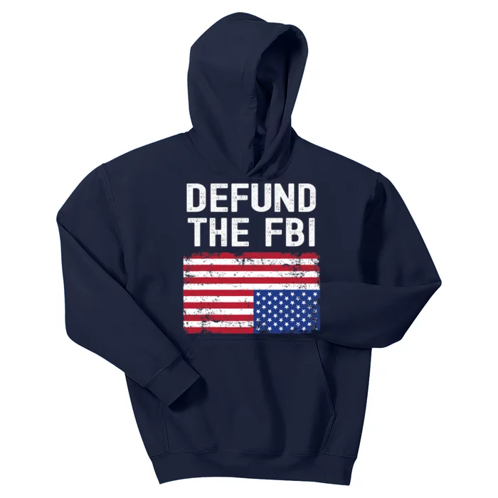 Defund The FBI American Flag Kids Hoodie