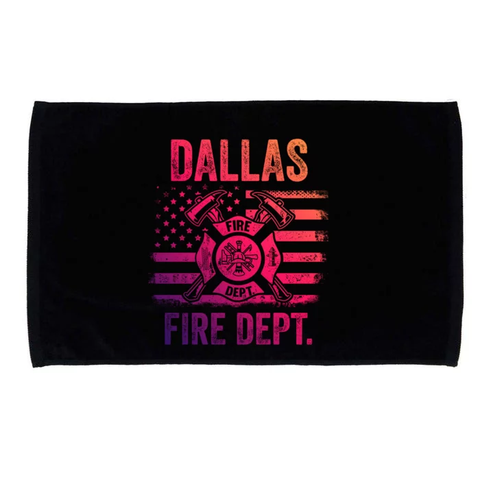 Dallas Texas Fire Departt Thin Red Line Fire Gift Microfiber Hand Towel