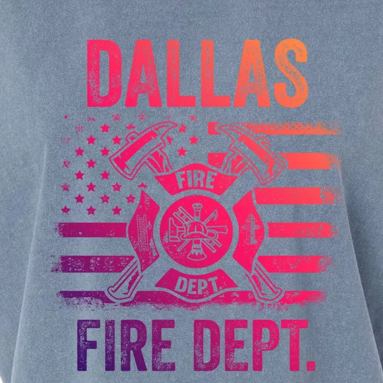 Dallas Texas Fire Departt Thin Red Line Fire Gift Garment-Dyed Women's Muscle Tee