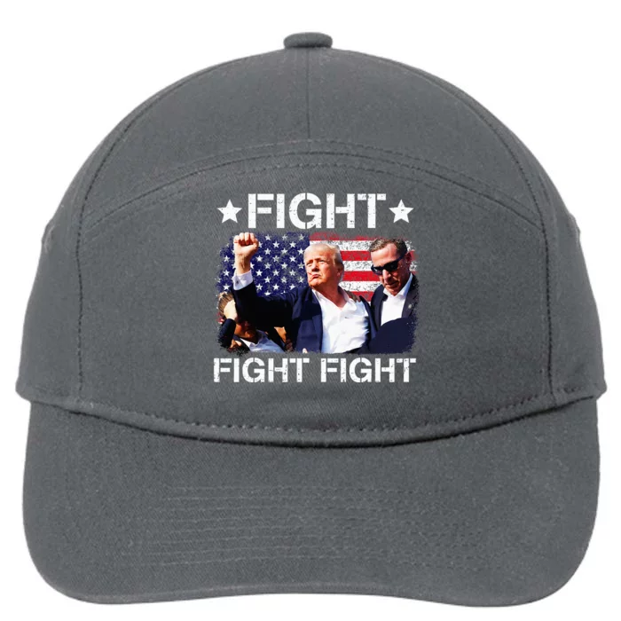 Donald Trump Fight Fist 2024 7-Panel Snapback Hat