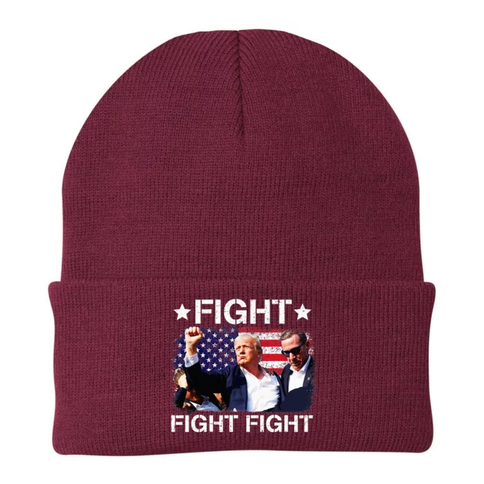 Donald Trump Fight Fist 2024 Knit Cap Winter Beanie