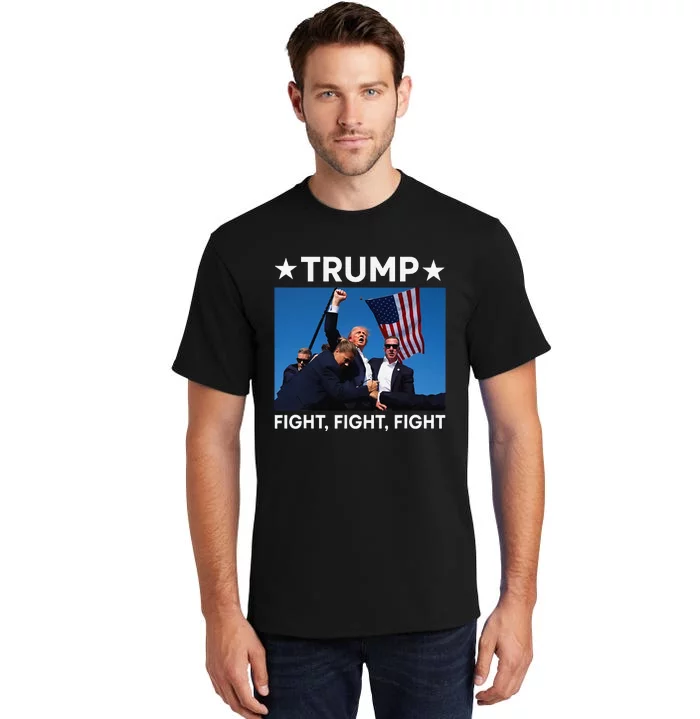 Donald Trump Fight Fist 2024 Tall T-Shirt