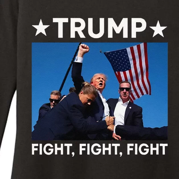 Donald Trump Fight Fist 2024 Womens CVC Long Sleeve Shirt