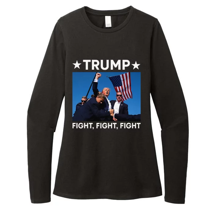 Donald Trump Fight Fist 2024 Womens CVC Long Sleeve Shirt