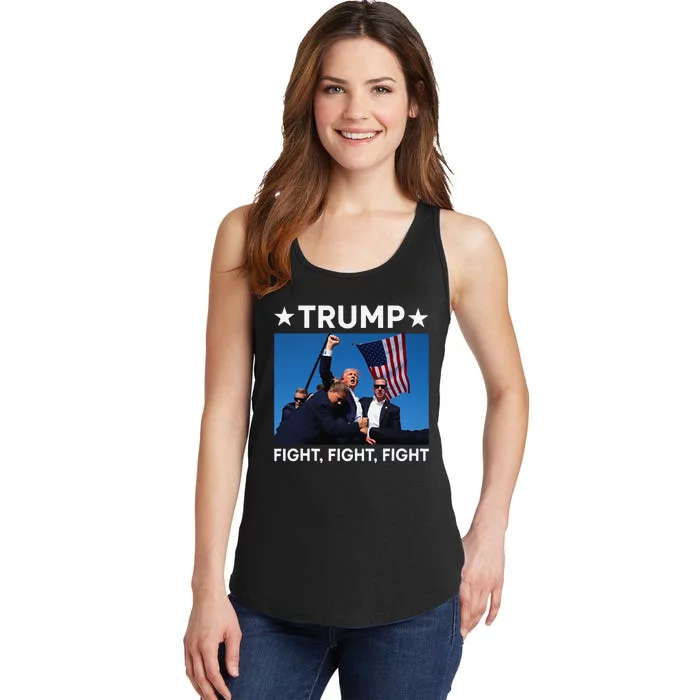 Donald Trump Fight Fist 2024 Ladies Essential Tank