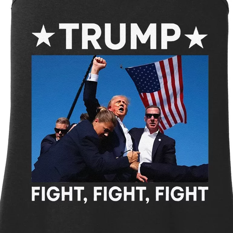 Donald Trump Fight Fist 2024 Ladies Essential Tank