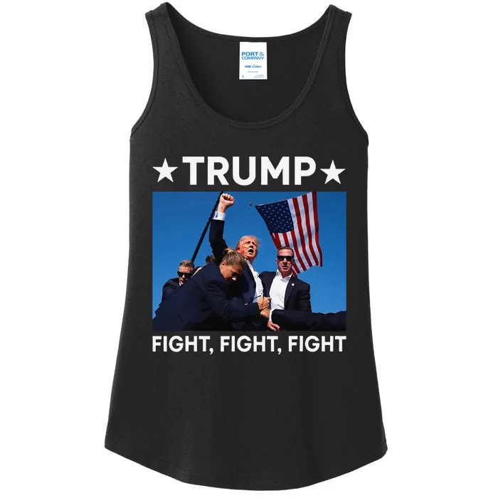 Donald Trump Fight Fist 2024 Ladies Essential Tank