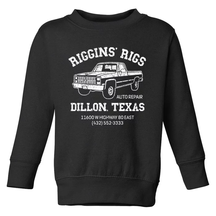 Dillon Texas Football Fan Auto Repair Riggins Rigs Toddler Sweatshirt