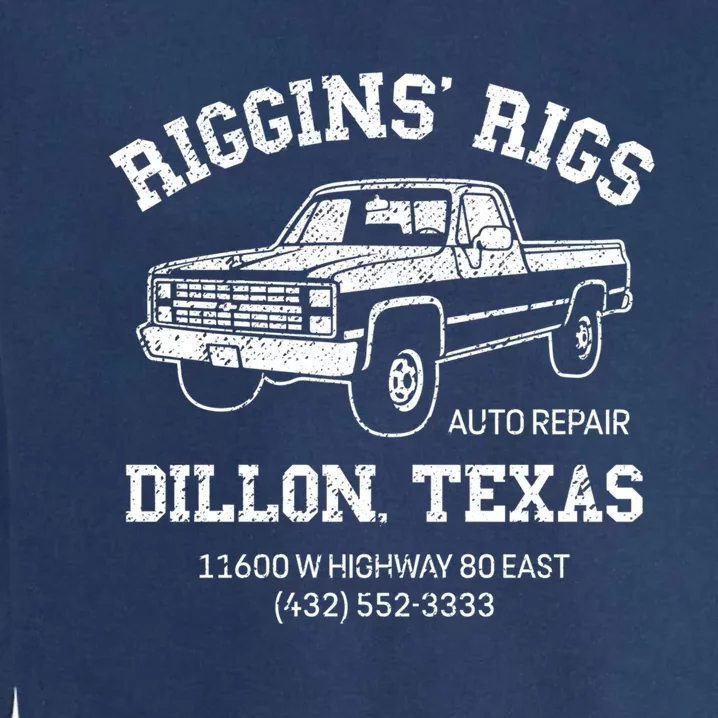 Dillon Texas Football Fan Auto Repair Riggins Rigs Garment-Dyed Sweatshirt