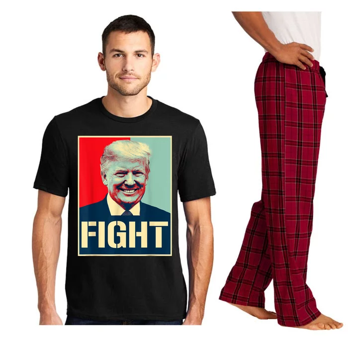 Donald Trump Fight! Never Stop Fighting To Save America 2024 Pajama Set