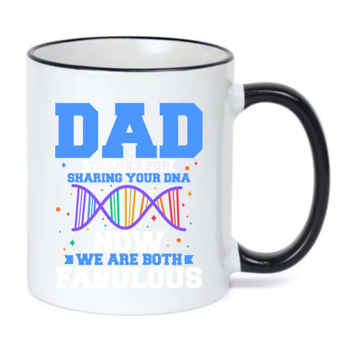 Dad Thanks For Sharing Your Dna Fathers Day Fatherhood Funny Gift Black Color Changing Mug