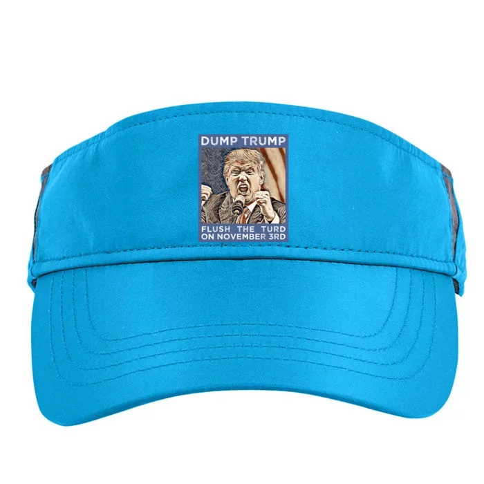 Dump Trump Flush The Turd Antitrump Antimaga Adult Drive Performance Visor