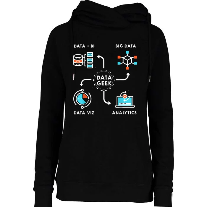 Data Tee For Data Scientists, Analysts And Engineers Womens Funnel Neck Pullover Hood