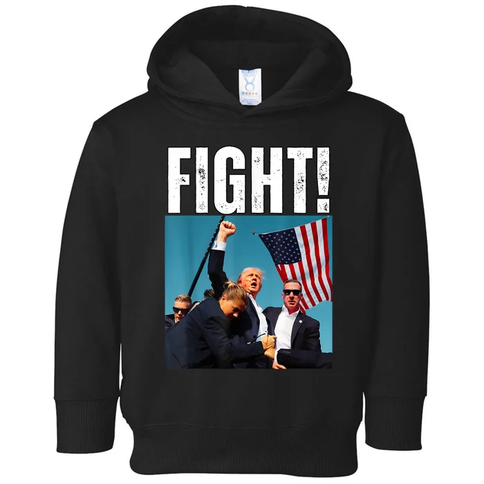 Donald Trump Fight Fist 2024 Toddler Hoodie