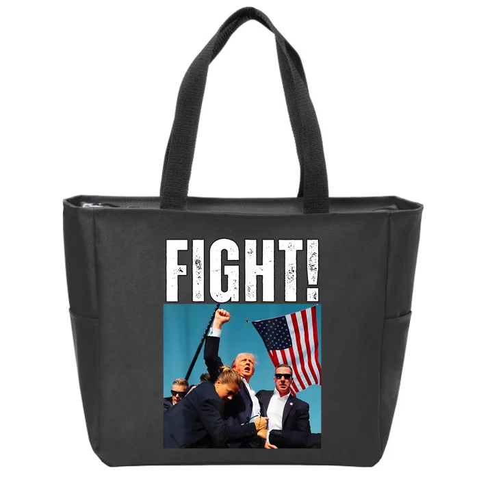 Donald Trump Fight Fist 2024 Zip Tote Bag