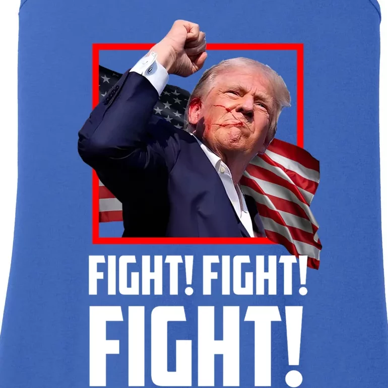 Donald Trump Fight Fighting Fighters Supporters Americans Ladies Essential Tank