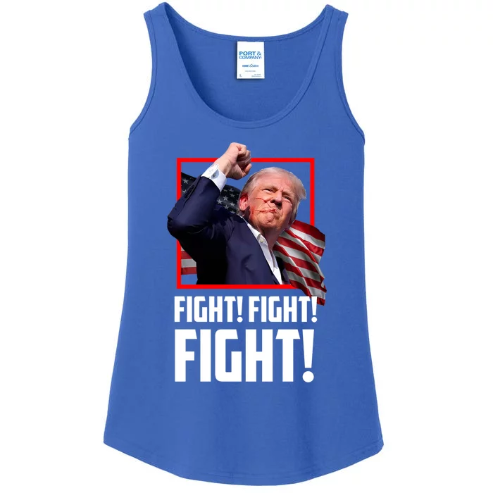 Donald Trump Fight Fighting Fighters Supporters Americans Ladies Essential Tank