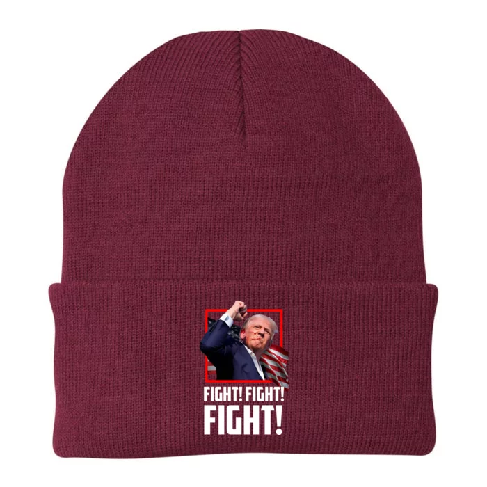 Donald Trump Fight Fighting Fighters Supporters Americans Knit Cap Winter Beanie