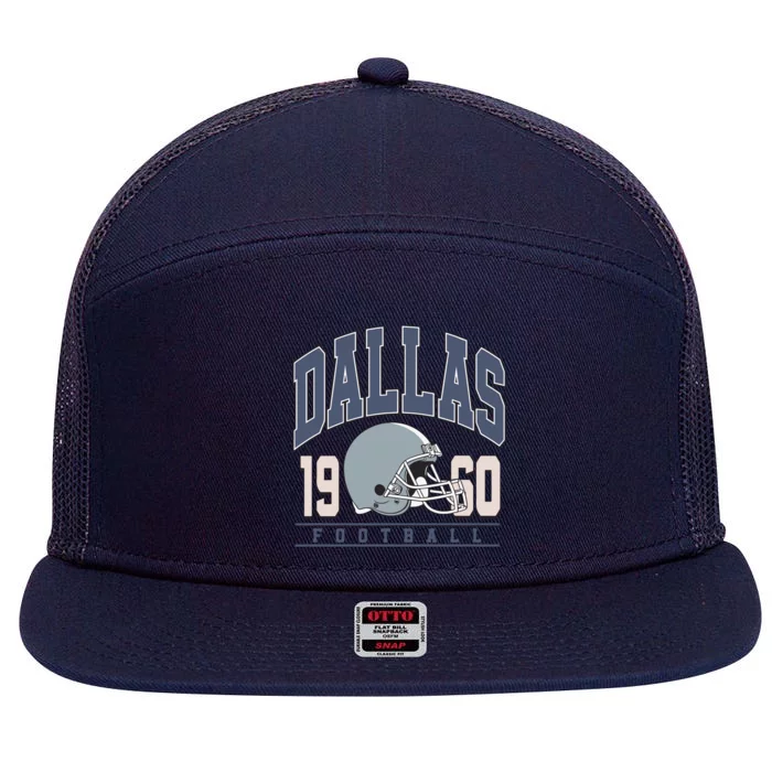 Dallas Texas Football 7 Panel Mesh Trucker Snapback Hat