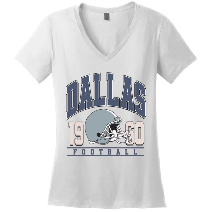 Dallas Texas Football Women's V-Neck T-Shirt