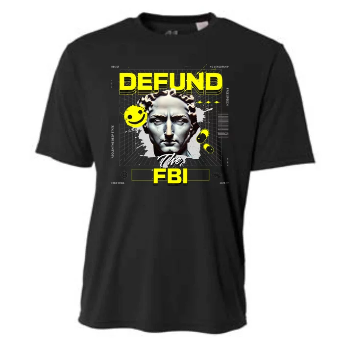 Defund The FBI Conservative MAGA Republican Cooling Performance Crew T-Shirt