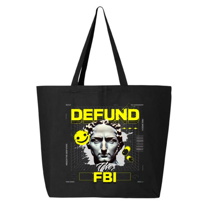 Defund The FBI Conservative MAGA Republican 25L Jumbo Tote