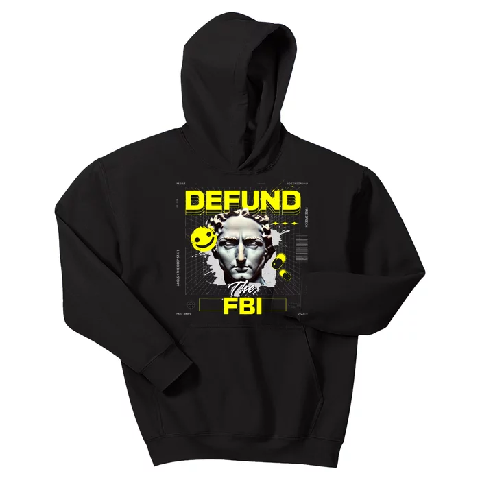 Defund The FBI Conservative MAGA Republican Kids Hoodie