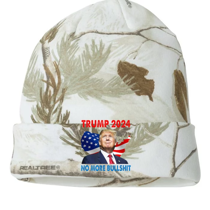 Donald Trump For President 2024 No More Bullshit Kati - 12in Camo Beanie