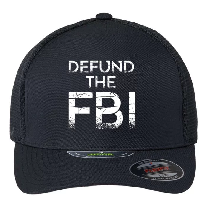 Defund The FBI Vintage Design Flexfit Unipanel Trucker Cap