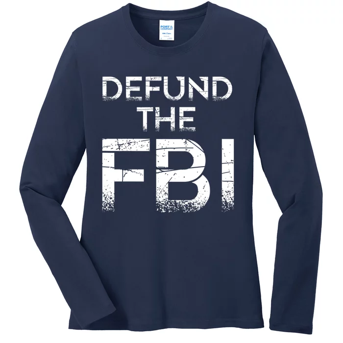 Defund The FBI Vintage Design Ladies Long Sleeve Shirt