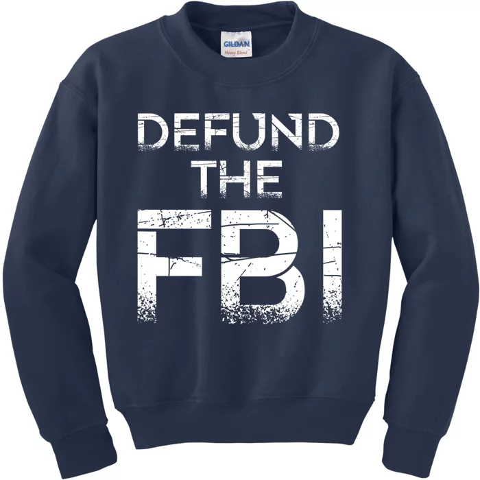 Defund The FBI Vintage Design Kids Sweatshirt