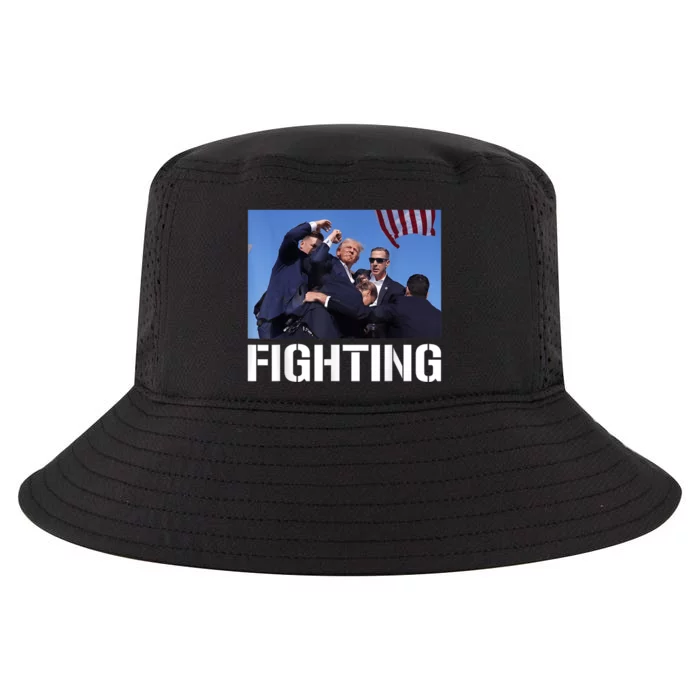 Donald Trump Fighting To Save America Patriotic Republican Cool Comfort Performance Bucket Hat