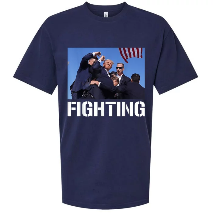 Donald Trump Fighting To Save America Patriotic Republican Sueded Cloud Jersey T-Shirt