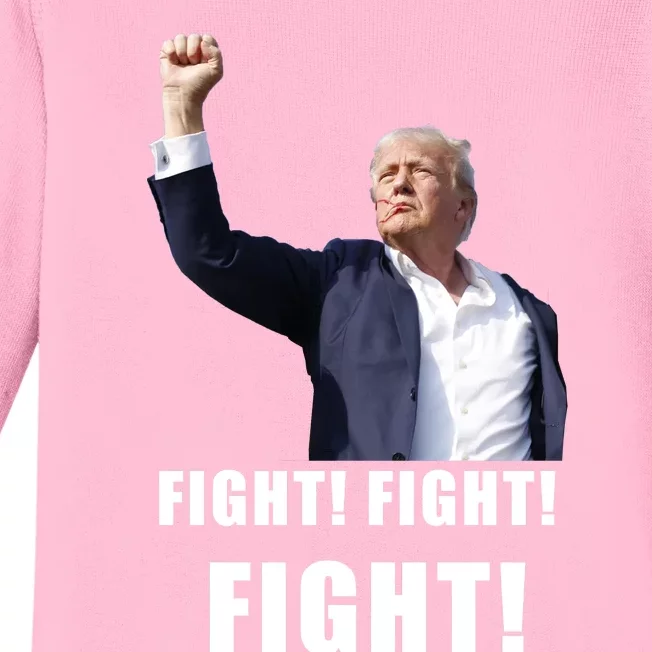 Donald Trump Fight Fighting Fighters Supporters Americans Baby Long Sleeve Bodysuit