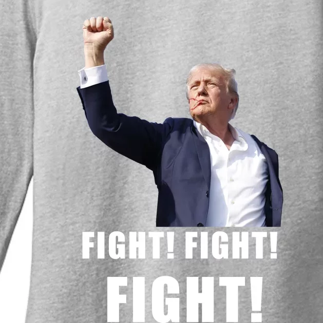 Donald Trump Fight Fighting Fighters Supporters Americans Womens CVC Long Sleeve Shirt