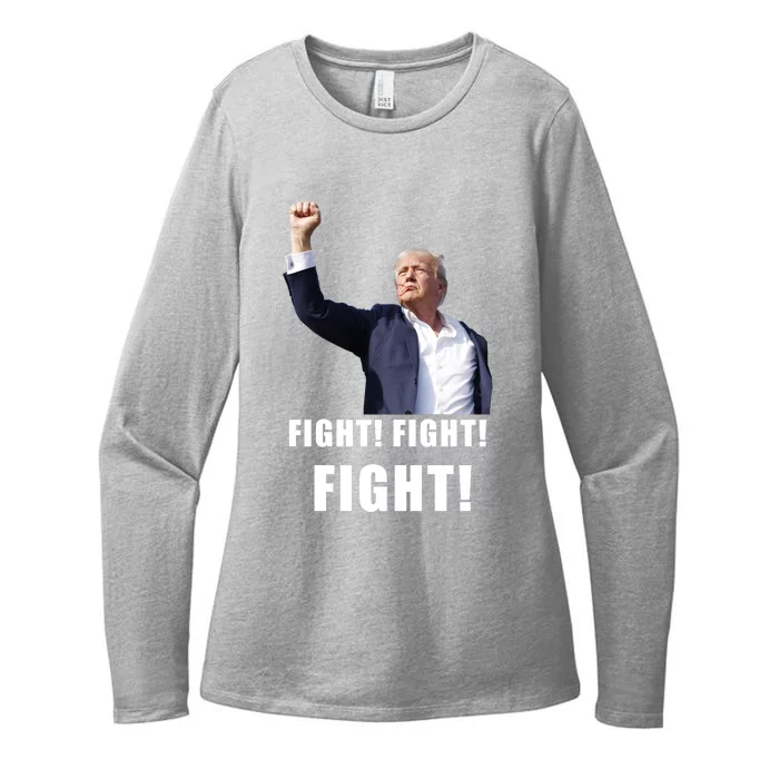 Donald Trump Fight Fighting Fighters Supporters Americans Womens CVC Long Sleeve Shirt