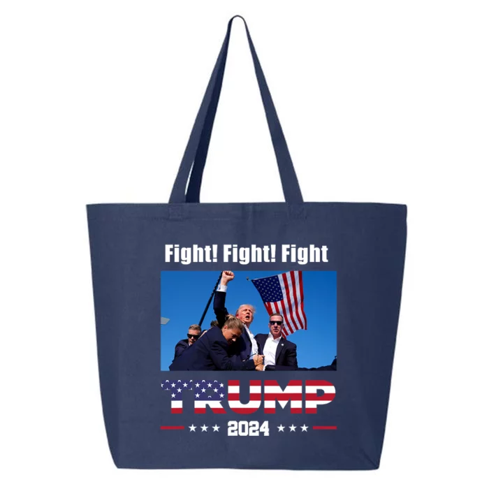 Donald Trump Fight Fighting Fighters Supporters Americans 25L Jumbo Tote