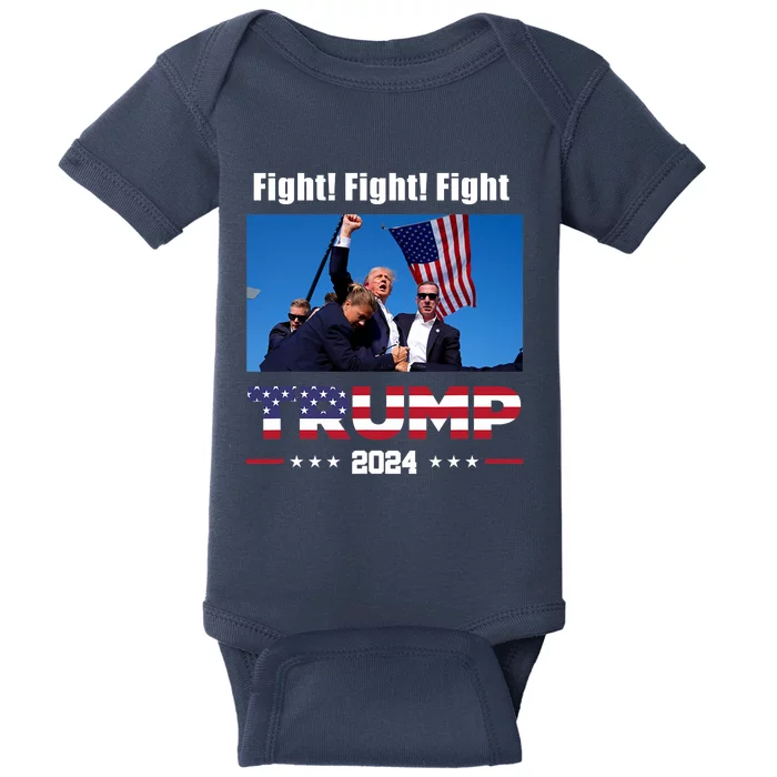 Donald Trump Fight Fighting Fighters Supporters Americans Baby Bodysuit