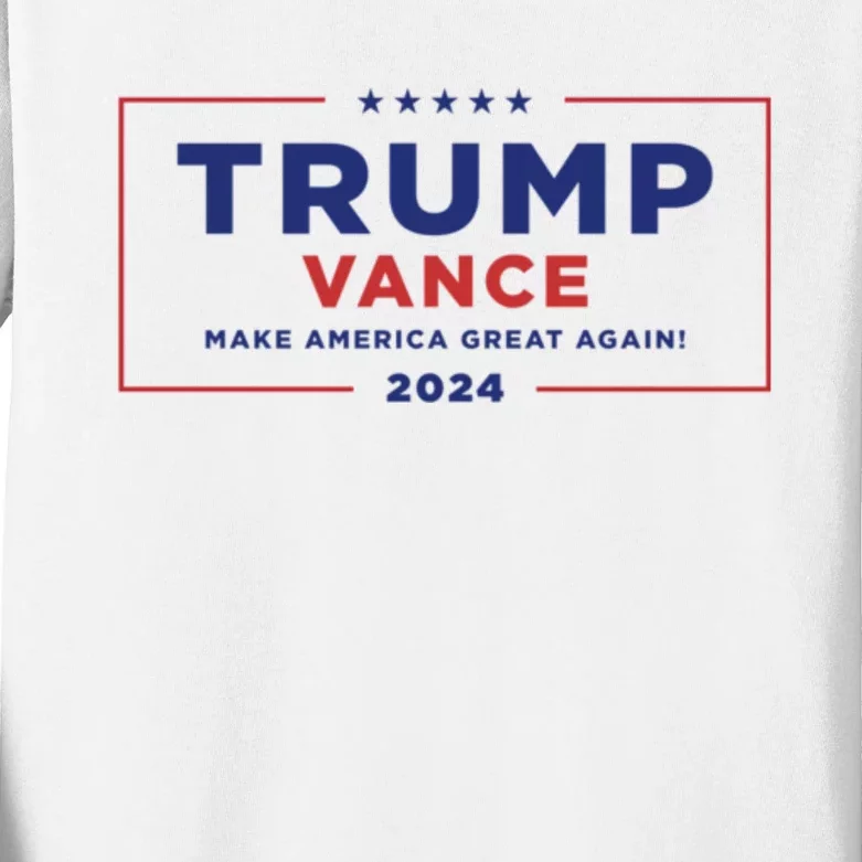 Trump Vance 2024 Kids Long Sleeve Shirt