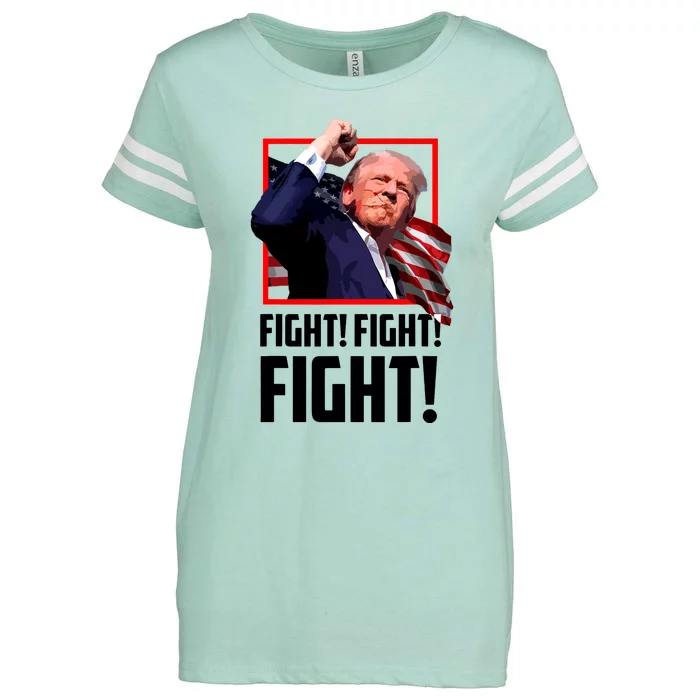 Donald Trump Fight Fighting Fighters Supporters Americans Enza Ladies Jersey Football T-Shirt