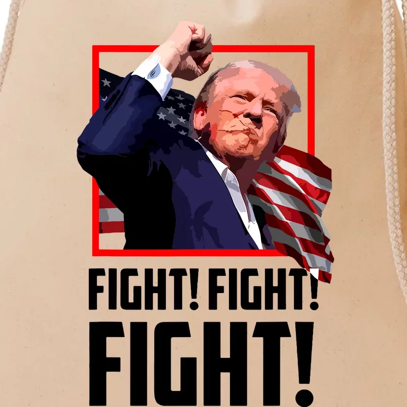 Donald Trump Fight Fighting Fighters Supporters Americans Drawstring Bag