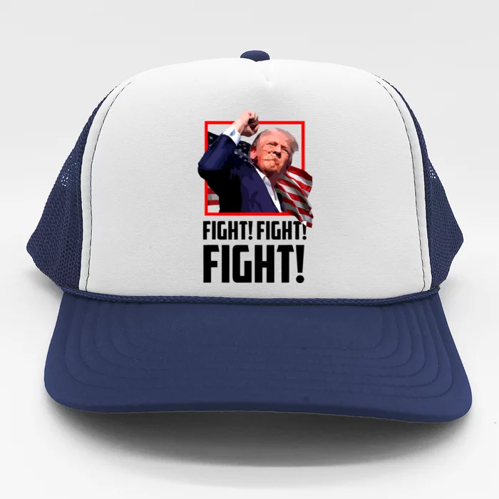 Donald Trump Fight Fighting Fighters Supporters Americans Trucker Hat