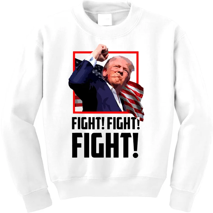 Donald Trump Fight Fighting Fighters Supporters Americans Kids Sweatshirt