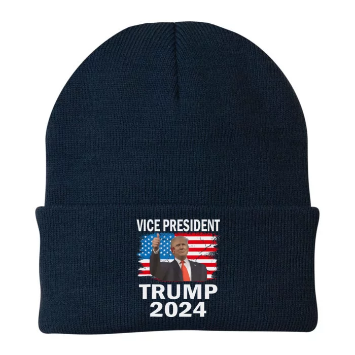 Donald Trump Fist Pump Shot At Trump 2024 Vice President Knit Cap Winter Beanie