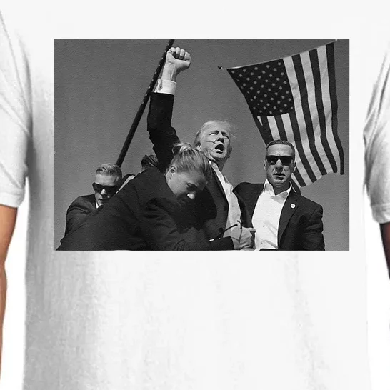 Donald Trump Fist Pump Raglan Baseball Pajama Set