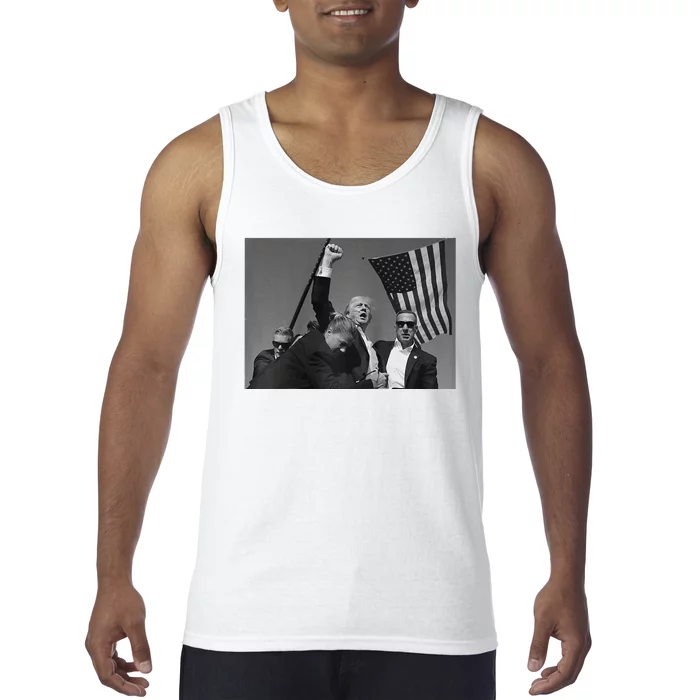 Donald Trump Fist Pump Raglan Baseball Tank Top